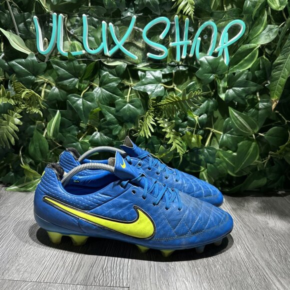 Nike Mens Rare Tiempo Legend V FG 631518 470 Blue Soccer Cleats Size 11.5 READ